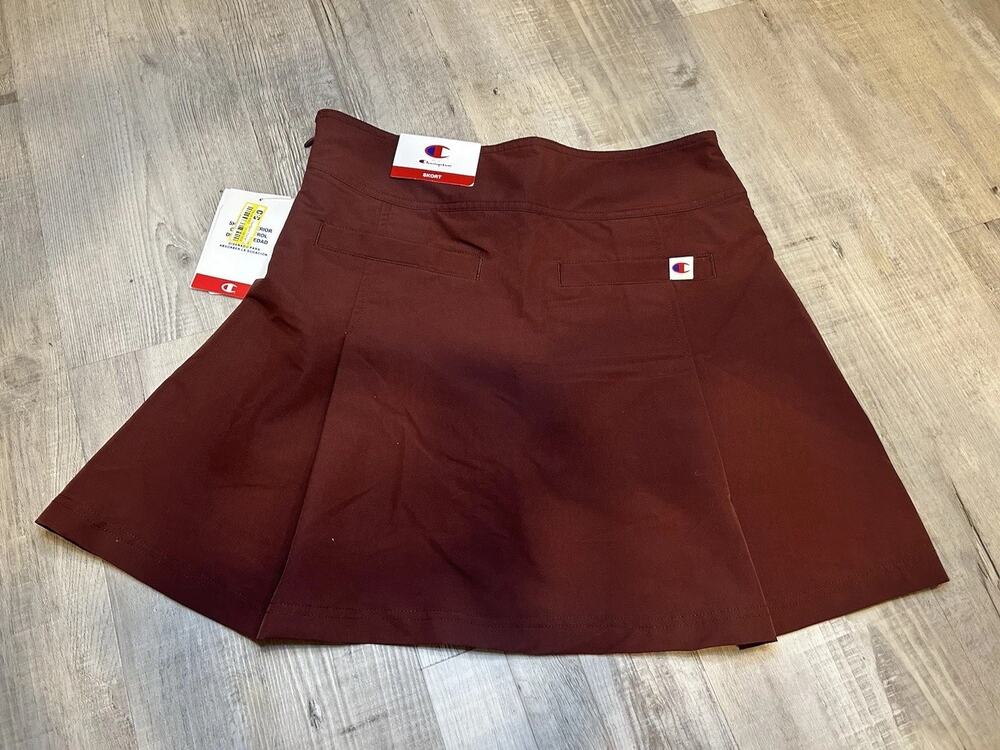 Champion Pleated Skort Womens 12 Brown Activewear Pockets Golf Tennis New NWT